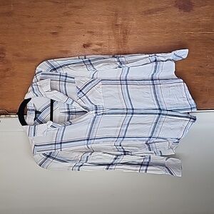 White House Black Market Long-Sleeve Button-down Plaid Striped Shirt